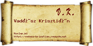 Vadász Krisztián névjegykártya